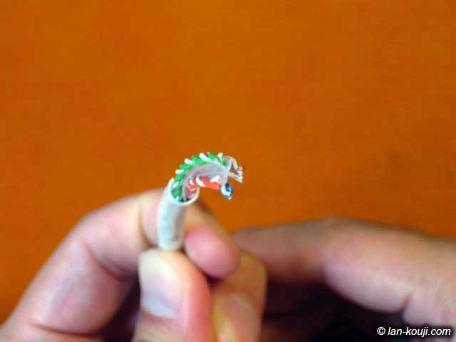 ケーブルの中央にはセパレータがある