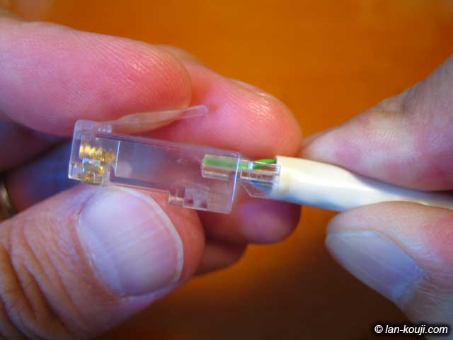 向きに注意してプラグ本体に挿入