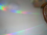 補修前のCDのキズ