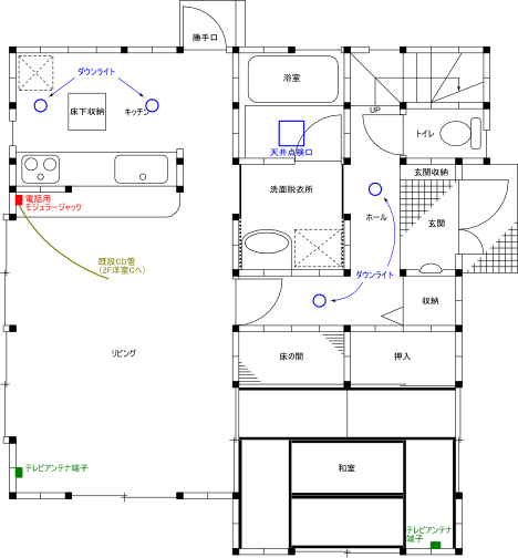 KDさま邸1F平面図