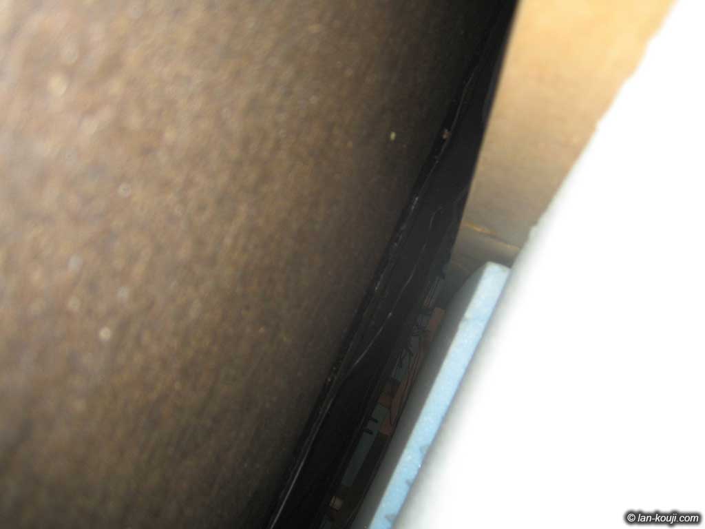 呼び線を上から入れる