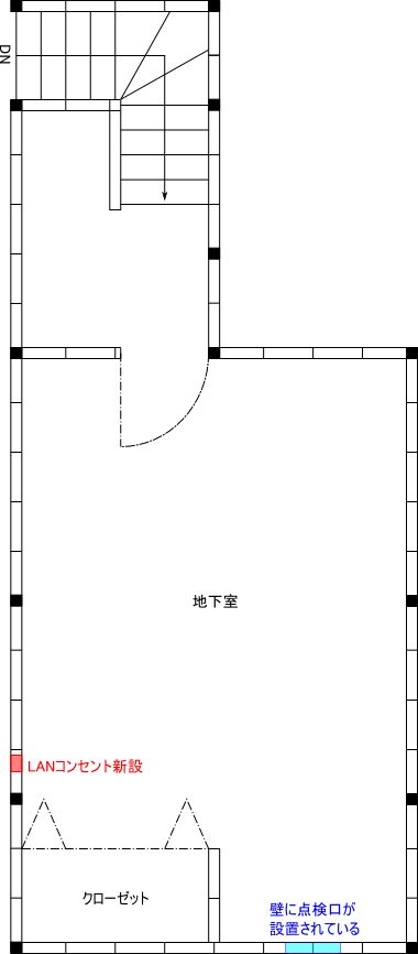 Kさま邸B1F平面図