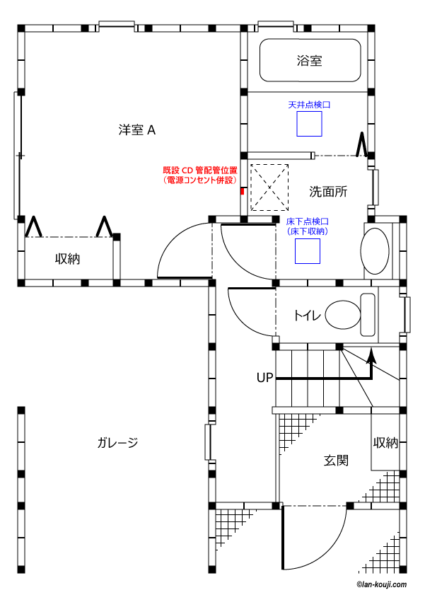 TSさま邸1F平面図