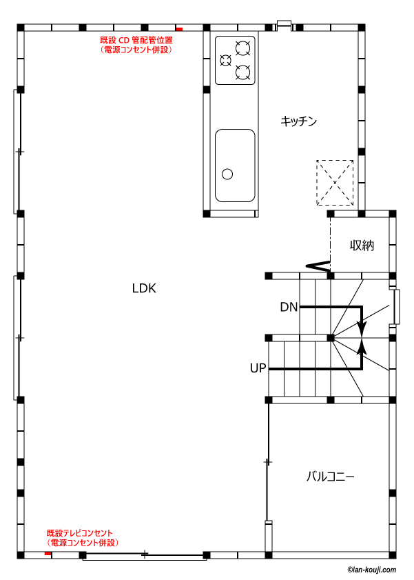 TSさま邸2F平面図